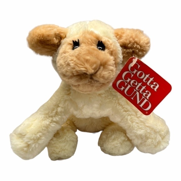 Vintage Gund Ewenice Lamb Sheep 3325 Plush with Tags Stuffed Animal Beige 9 inch - Picture 2 of 11